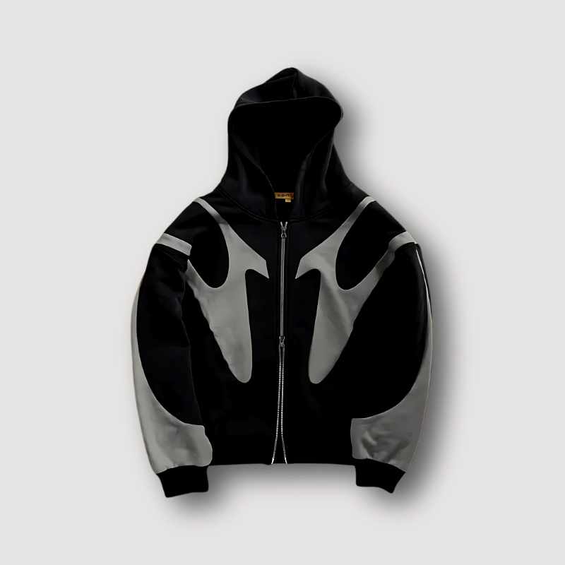 Cristobal - Men's Flame Print Full Zip Hoodie Sweatshirt 3