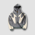 Cristobal - Men's Flame Print Full Zip Hoodie Sweatshirt 4