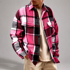 Cruz - Men's Plaid Button-Down Overshirt 5