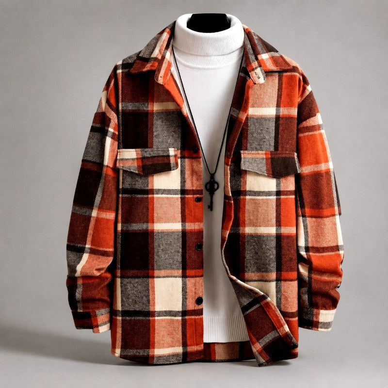 Cruz - Men's Plaid Button-Down Overshirt 6