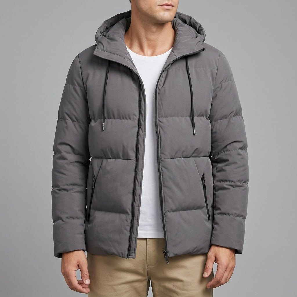 Damian - Men's Zippered Warm Casual Puffer Jacket