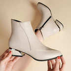 Daphne - Women's Square Toe Block Heel Ankle Boots 2