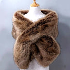 Davina - Women's Faux Fur Draped Wrap Shawl 1