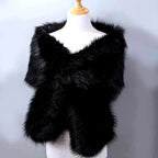 Davina - Women's Faux Fur Draped Wrap Shawl 4