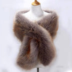 Davina - Women's Faux Fur Draped Wrap Shawl 5