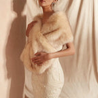 Davina - Women's Faux Fur Draped Wrap Shawl 7