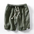 Denis - Men's Striped Linen Relaxed Fit Shorts