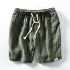 Denis - Men's Striped Linen Relaxed Fit Shorts