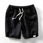 Denis - Men's Striped Linen Relaxed Fit Shorts