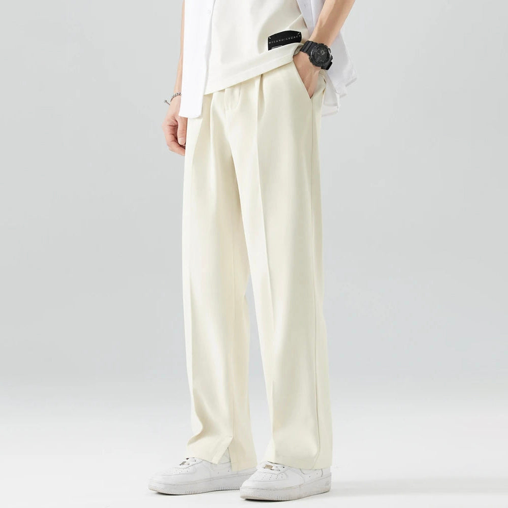 Dennis - Men's Wide-Leg Relaxed Trousers