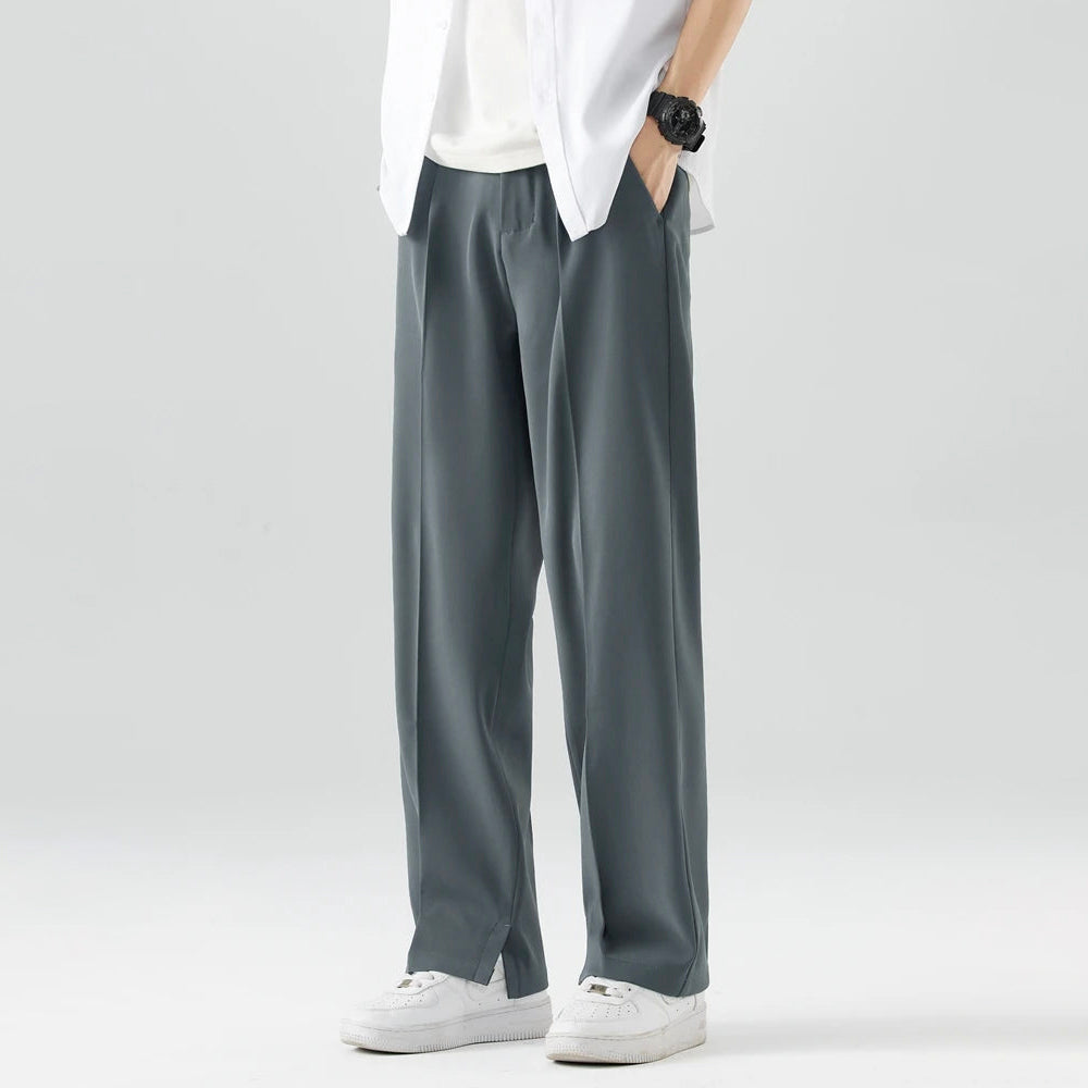 Dennis - Men's Wide-Leg Relaxed Trousers