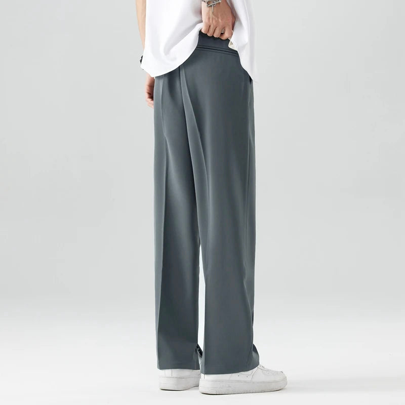 Dennis - Men's Wide-Leg Relaxed Trousers