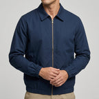 Dominic - Men's Collared Zip Jacket with Ribbed Cuffs