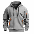 Dominic - Men's Half Zip Zip Front Hoodie Sweatshirt