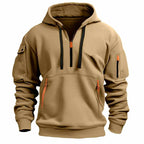Dominic - Men's Half Zip Zip Front Hoodie Sweatshirt