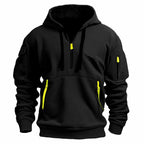 Dominic - Men's Half Zip Zip Front Hoodie Sweatshirt