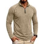 Dylan - Men's Quarter-Zip Stand Collar Long Sleeve Shirt 1