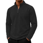 Dylan - Men's Quarter-Zip Stand Collar Long Sleeve Shirt 2