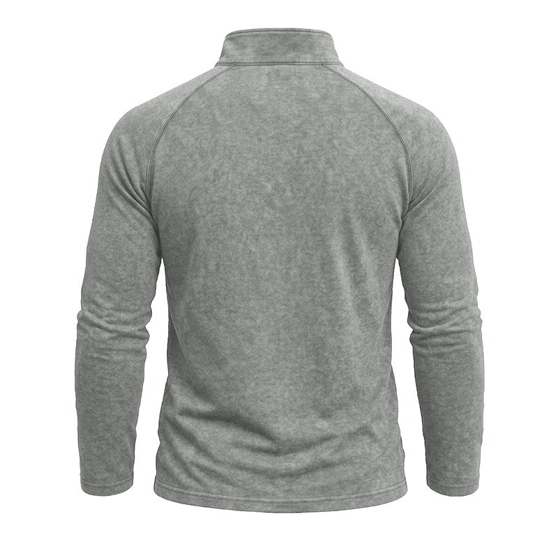Dylan - Men's Quarter-Zip Stand Collar Long Sleeve Shirt 5
