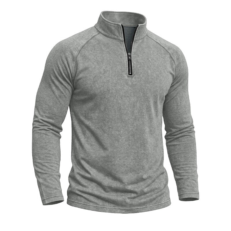 Dylan - Men's Quarter-Zip Stand Collar Long Sleeve Shirt 6