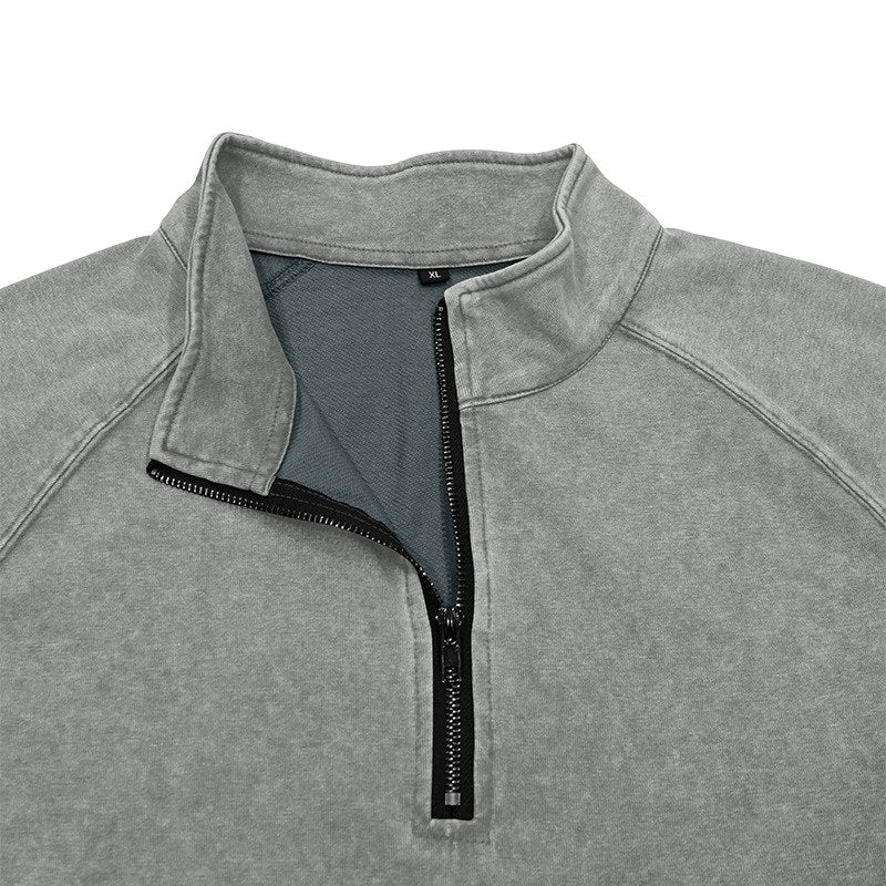 Dylan - Men's Quarter-Zip Stand Collar Long Sleeve Shirt 7