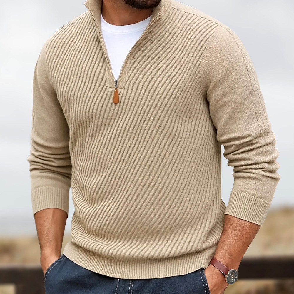 Eddy - Men's High Neck Quarter-Zip Pullover 1
