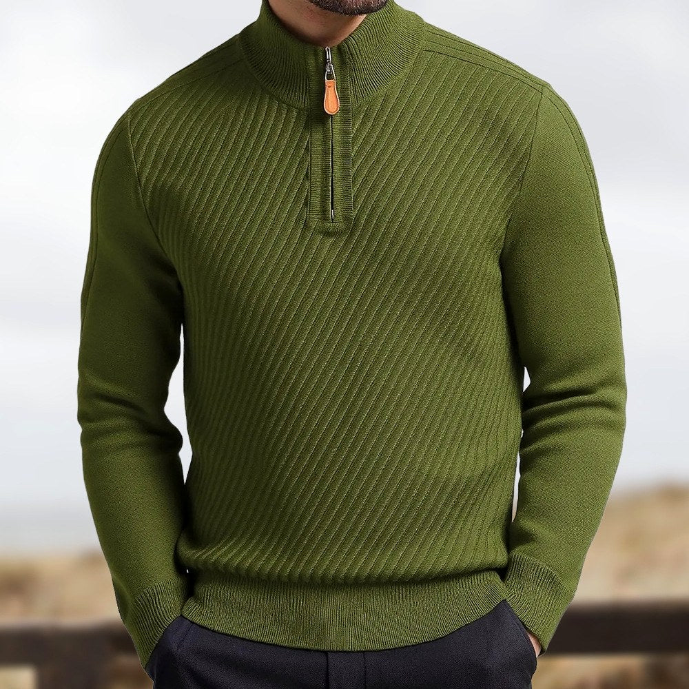 Eddy - Men's High Neck Quarter-Zip Pullover 3