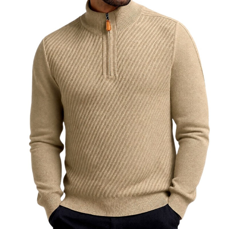 Eddy - Men's High Neck Quarter-Zip Pullover 5