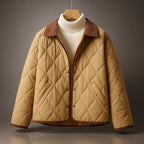 Edith - Women's Quilted Jacket with Contrast Lapel