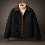 Edith - Women's Quilted Jacket with Contrast Lapel