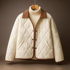 Edith - Women's Quilted Jacket with Contrast Lapel