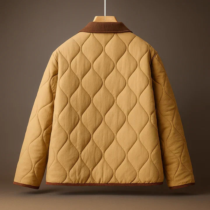 Edith - Women's Quilted Jacket with Contrast Lapel