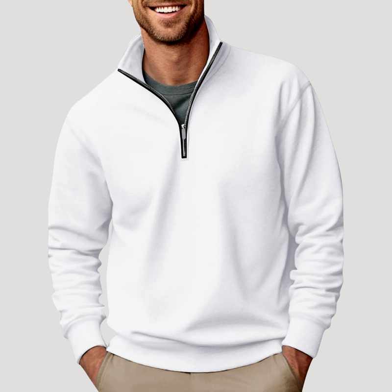 Eduardo - Men's Quarter-Zip Stand Collar Long Sleeve Sweatshirt 1