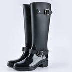 Elara - Women's Tall Buckle Rain Boots