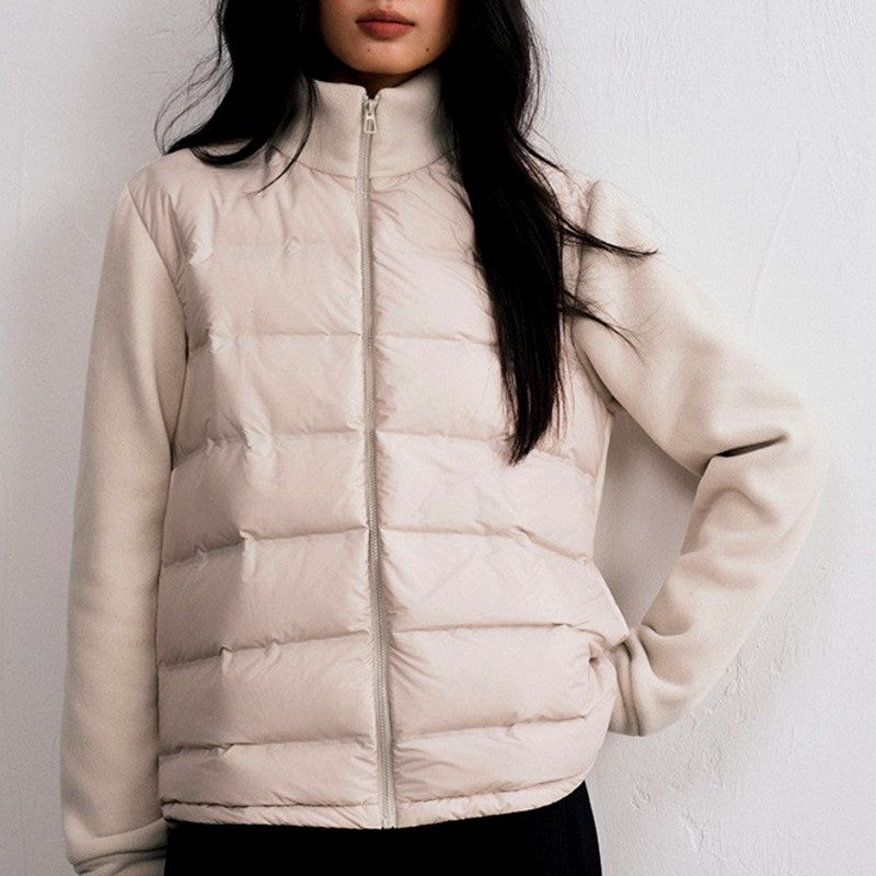 Eliane - Women's Lightweight Down Jacket with Knit Sleeves 3