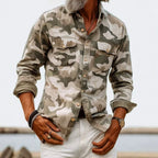 Elvin - Men's Long Sleeve Camo Shirt with Dual Chest Pockets 2