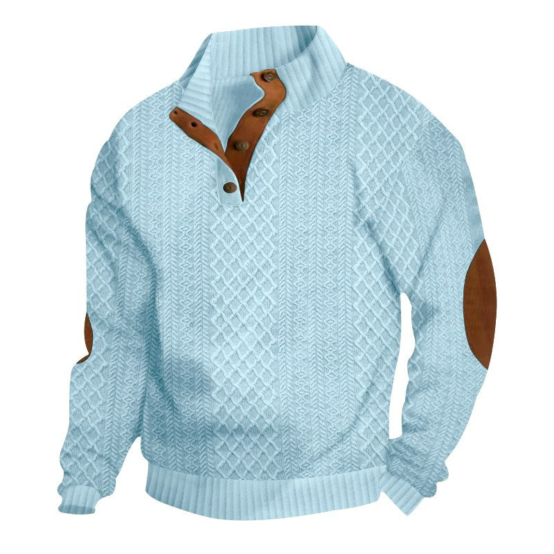 Emmet - Men's Cable-Knit Quarter-Button Fall Sweater 5