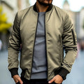 Ethan - Men's Ribbed Zip-Front Lightweight Jacket 1
