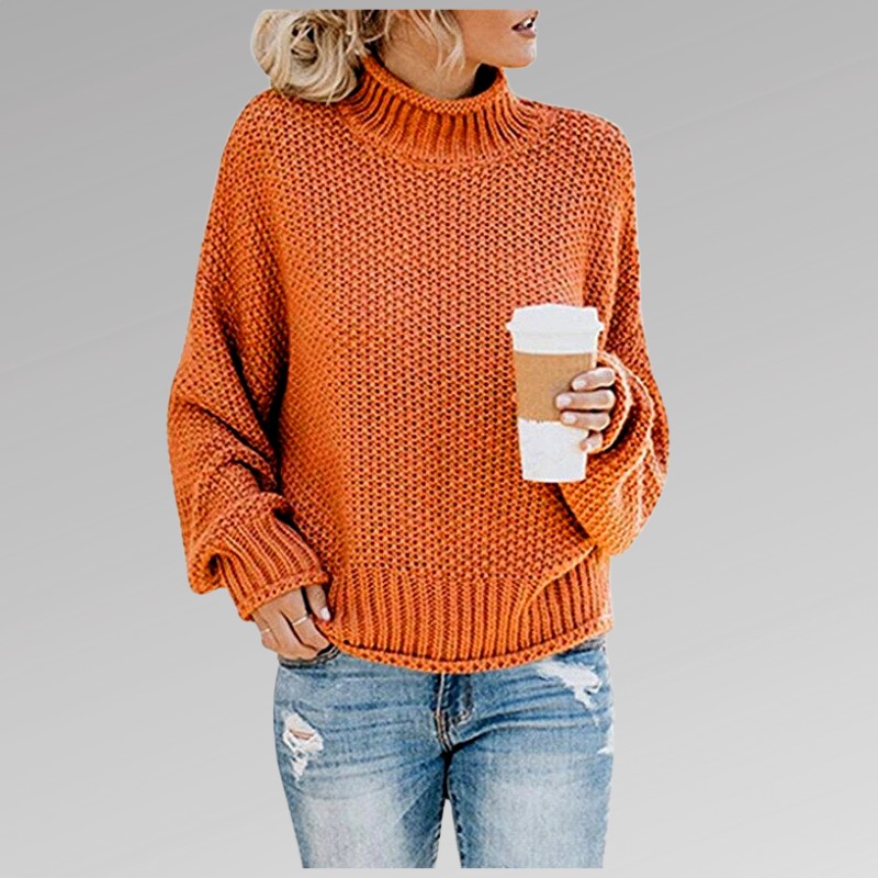 Ethel - Women's Chunky Mock Neck Oversized Sweater 2