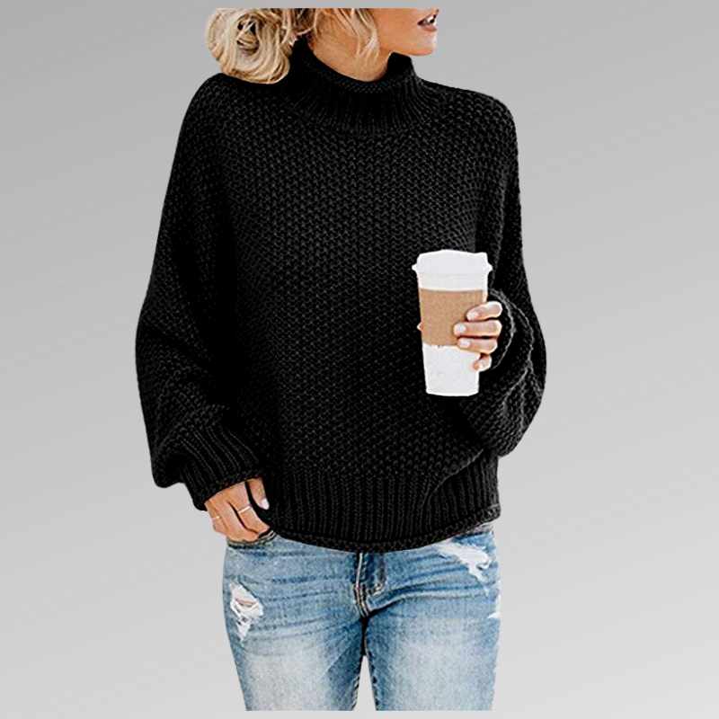 Ethel - Women's Chunky Mock Neck Oversized Sweater 3