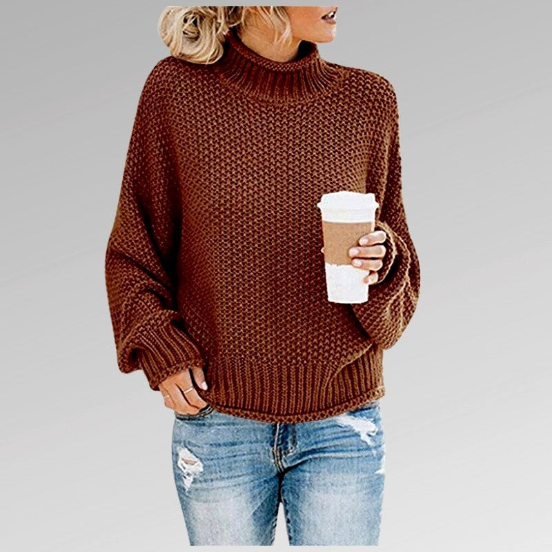 Ethel - Women's Chunky Mock Neck Oversized Sweater 4