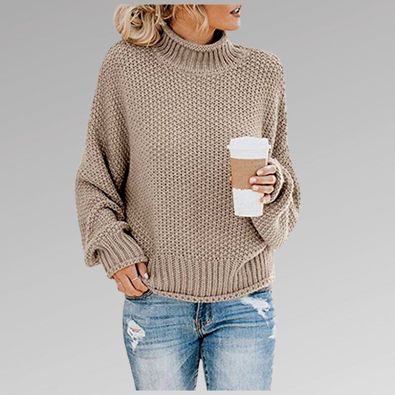Ethel - Women's Chunky Mock Neck Oversized Sweater 6