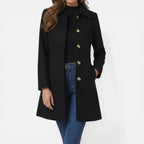 Evelyn - Women's Notch-Collar A-Line Coat