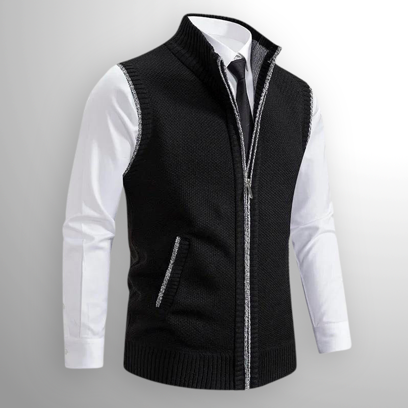 Everett - Men's Knit Zip Vest