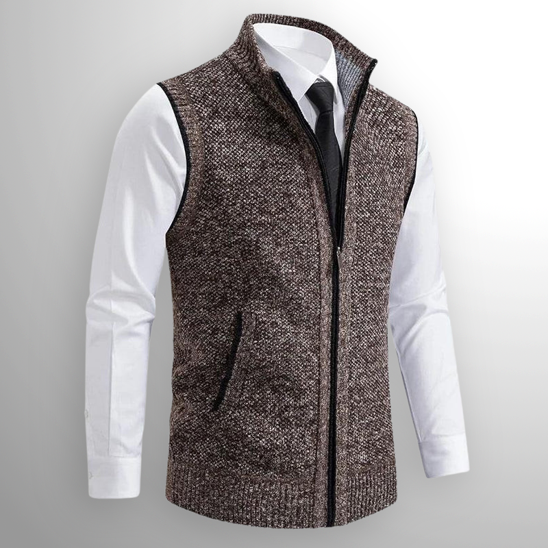Everett - Men's Knit Zip Vest