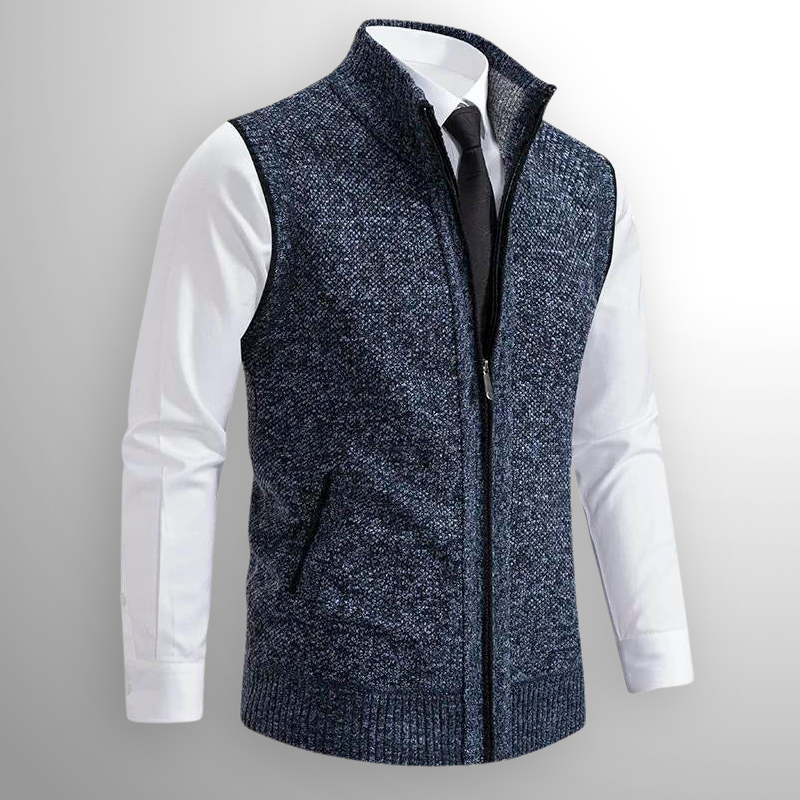 Everett - Men's Knit Zip Vest