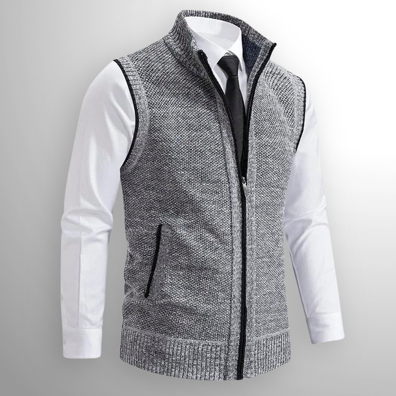 Everett - Men's Knit Zip Vest