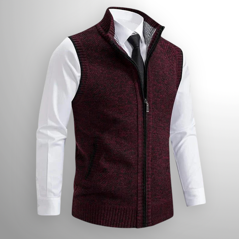 Everett - Men's Knit Zip Vest