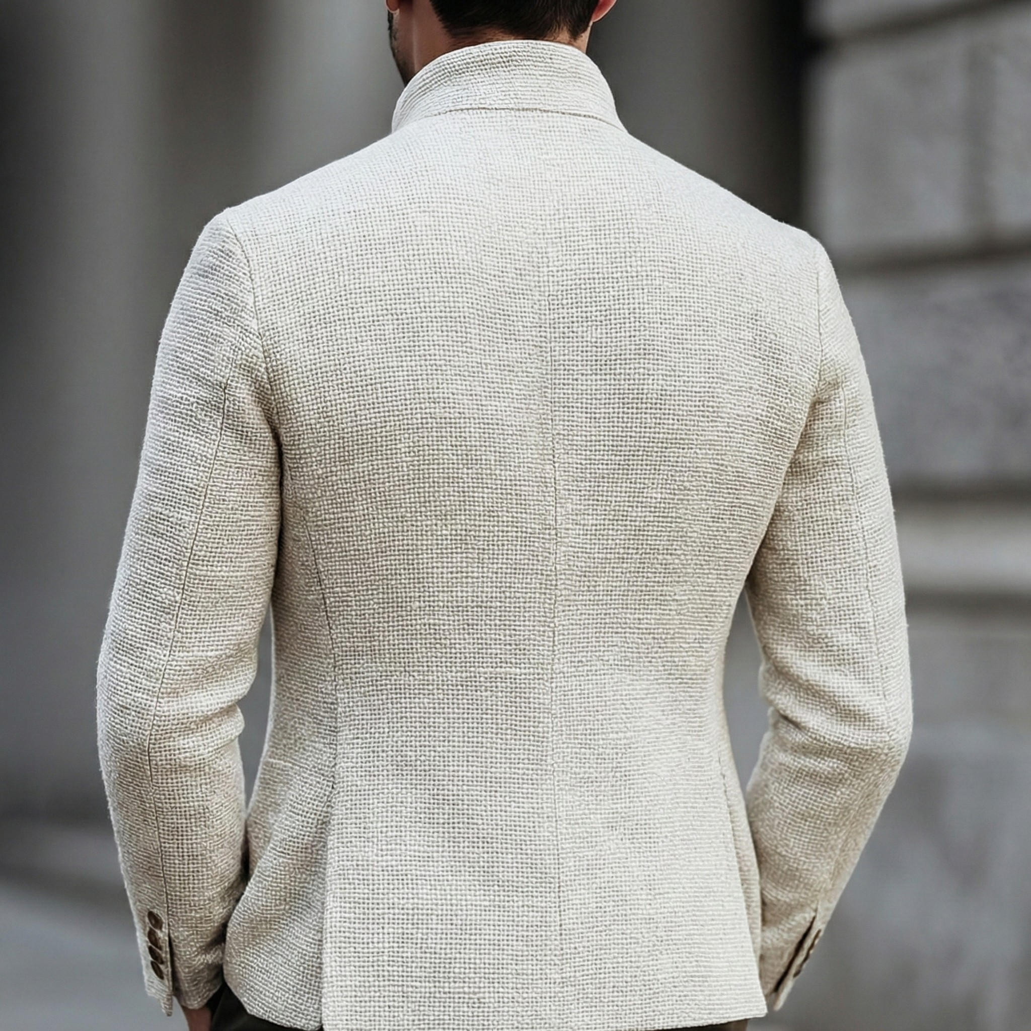 Finnian - Men's Textured Single-Breasted Cardigan