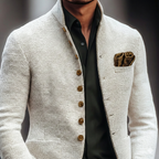Finnian - Men's Textured Single-Breasted Cardigan